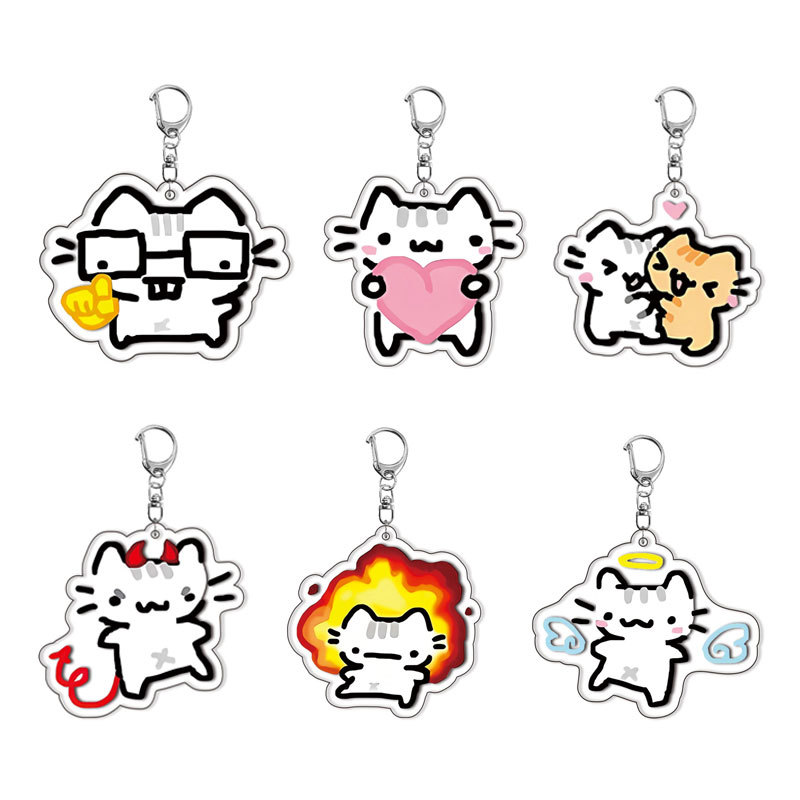 Cat Kitten Keychain Acrylic Lo – Baby Products With Zinc Bewertung und Preis